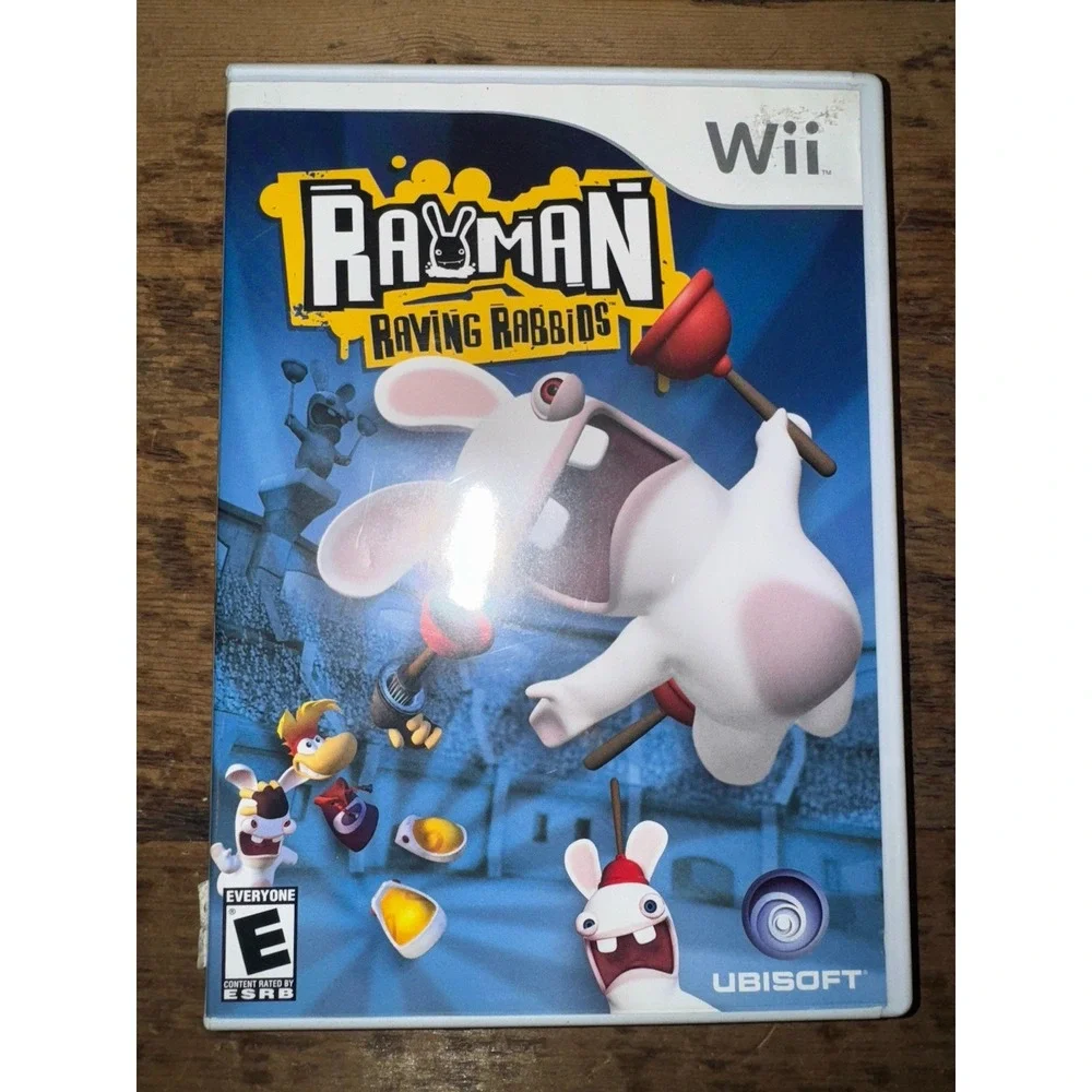 Rayman Raving Rabbids (Nintendo Wii, 2006) Complete CIB W/ Manual - Tested!